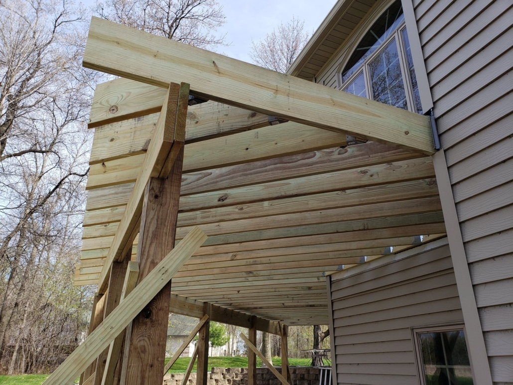 Deck Addition Framing - Due North Custom Construction