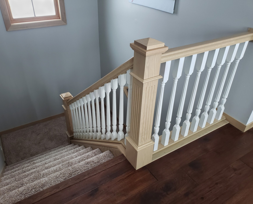 Finish Carpentry - Stair Railing and Balusters | Due North Custom Construction